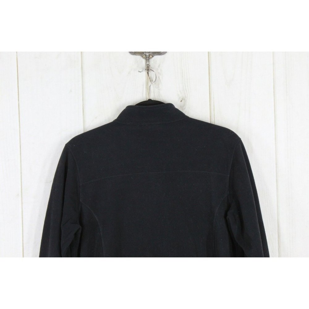 LL Bean Black Polartec Full Zip Fleece Cozy Breathable Sweater Size L - Picture 6 of 12
